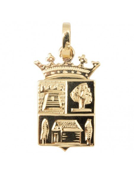 Escudo del pueblo de Oliete en oro de 18 Kts.