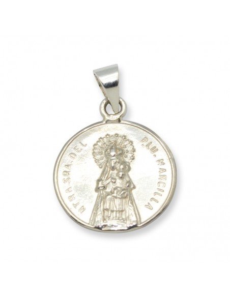 Medalla en plata de ley de la Virgen del Plu de Marcilla.