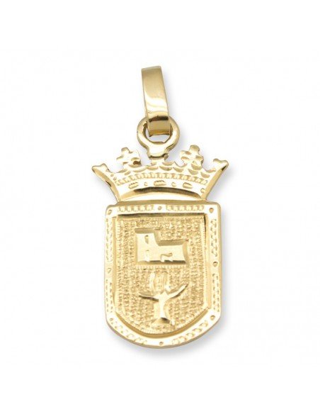 Escudo del pueblo de Marcilla de Navarra en oro de 18 Kts.