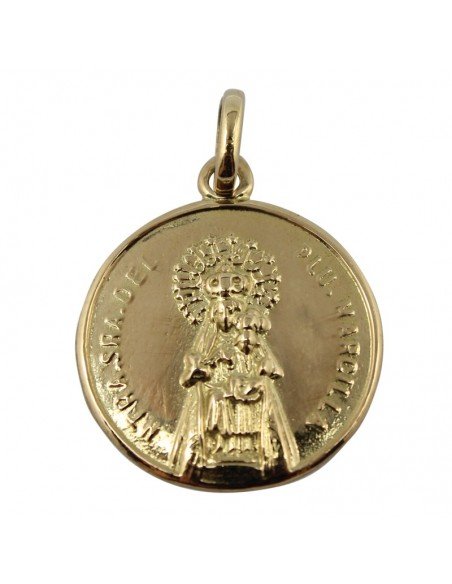 Medalla de la Virgen Del Plu de Marcilla (Navarra) en oro