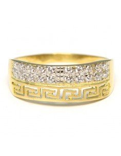 Sortija bicolor de oro...