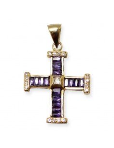 Cruz de oro amarillo de 18...