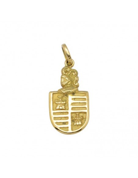 Escudo del pueblo de Castejón de Navarra en oro de 18 Kts.