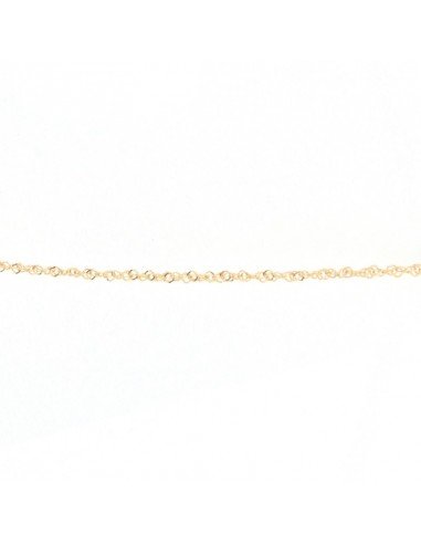 Cadena modelo singapur de 40 cm realizada en oro amarillo de 18 Kts.