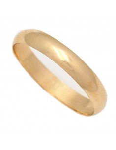 Alianza clásica de boda en oro amarillo brillante y 3,5 mm de anchura.