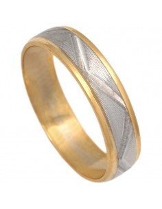 Alianza bicolor oro blanco...