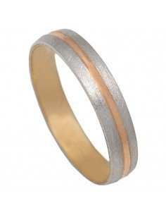 Alianza de oro blanco combinada con oro rosa.