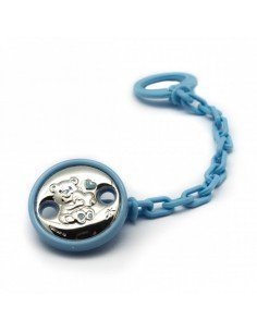 Pinza porta chupete en color azul