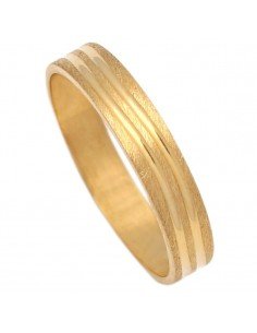 Alianza de oro amarillo de primera ley de 4 milímetros