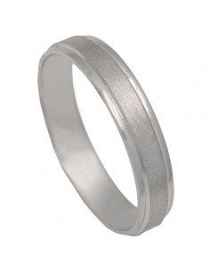 Alianza de 4 milímetros en oro blanco de 18Kts.