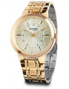 Reloj de acero chapado en oro para hombre de la marca duward
