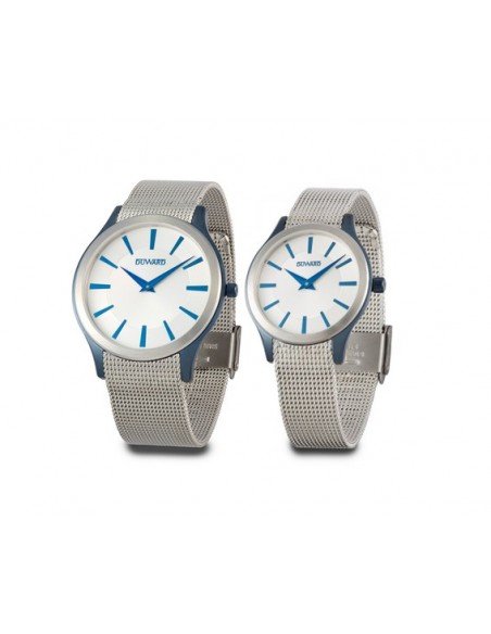 Pareja de relojes caballero y señora con cadena de malla de la marca Duward