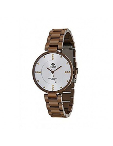 Reloj grande de señora en color cromado y de la marca Marea
