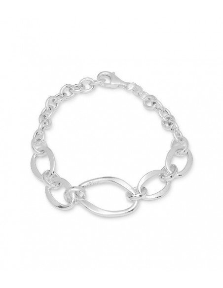 Pulsera de eslabones en plata de primera ley