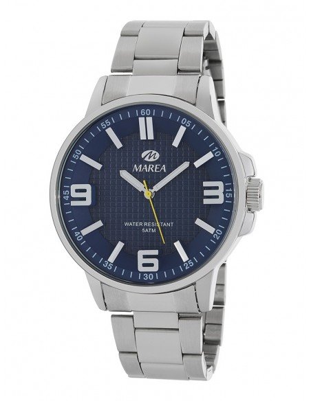 Reloj analógico para caballero con cadena y esfera azul de la marca Marea