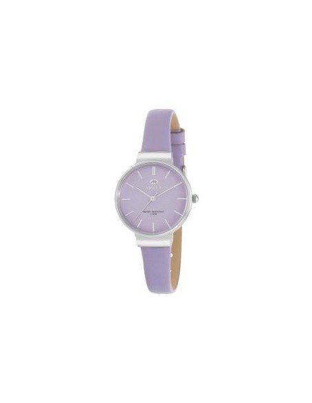 Reloj para señora con correa de piel violeta de la marca Marea