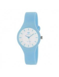 Reloj silicona Light blue con cierre de botón de la marca Marea