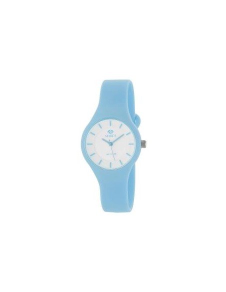 Reloj silicona Light blue con cierre de botón de la marca Marea