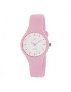 Reloj de silicona Light pink con cierre de botón de la marca Marea