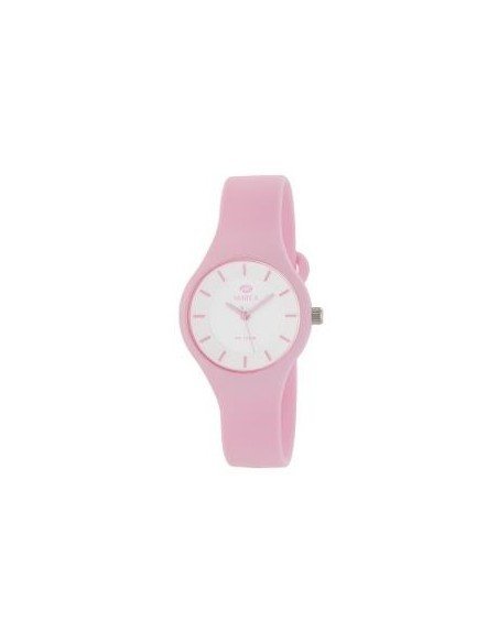 Reloj de silicona Light pink con cierre de botón de la marca Marea