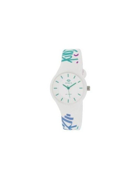Reloj de silicona Street graffiti con cierre de botón de la marca Marea