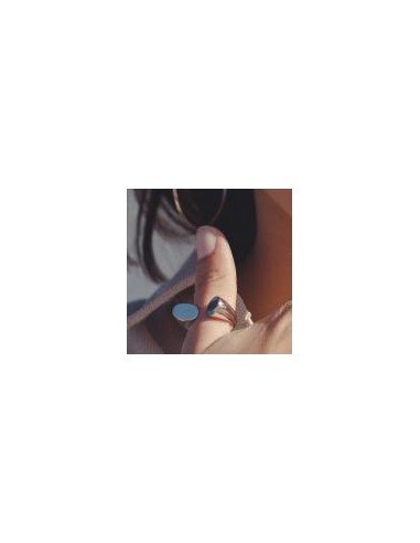 Anillo de plata circular abierto
