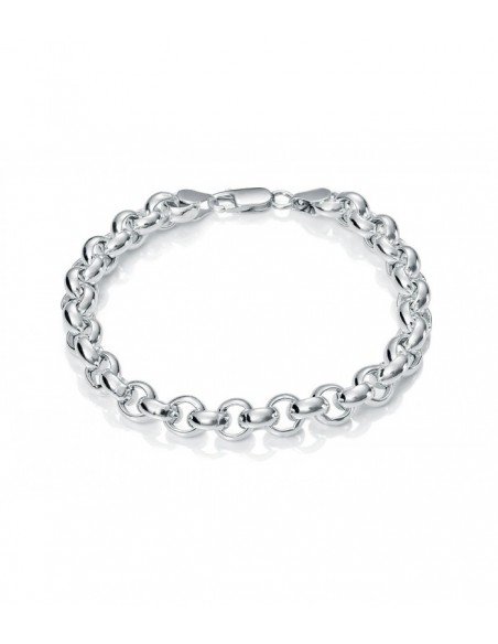Pulsera diseño roló en plata