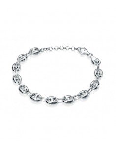 Pulsera de calabrote en plata