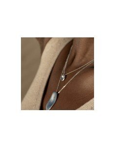 Colgante de plata líquida y... 2