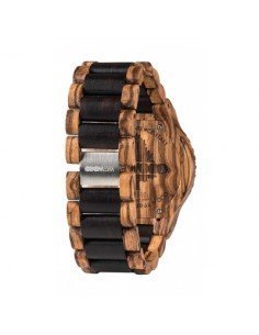 Reloj madera de zebrano oscuro 2