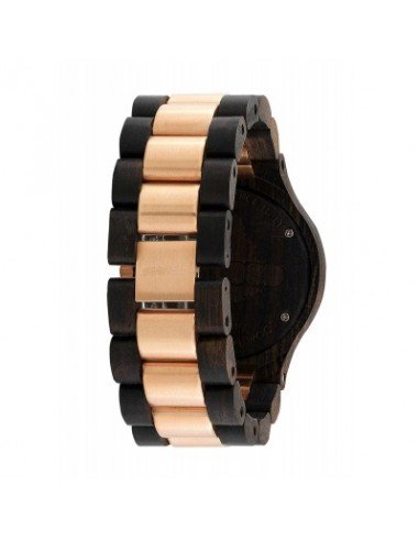 Reloj de madera bicolor