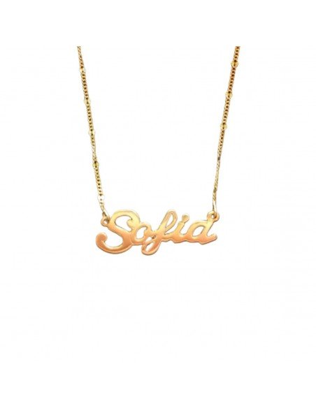 Collar nombre en oro