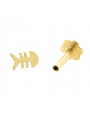 Piercing de oro raspa pescado