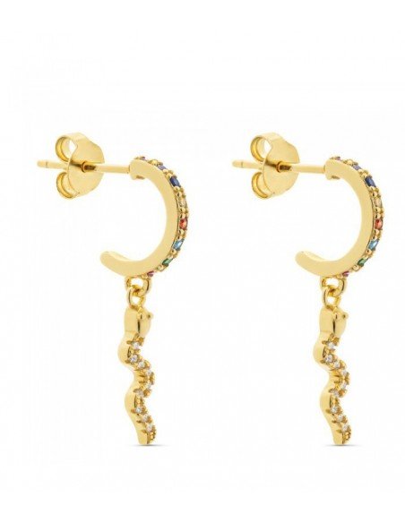 Pendientes de aro con serpientes