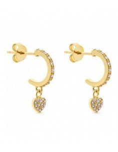 Pendientes de aro y corazón...