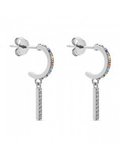 Pendientes aro multicolor y...