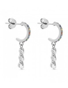 Pendientes aro multicolor y...