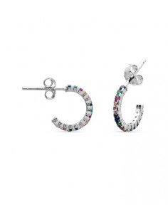 Pendientes aro multicolor