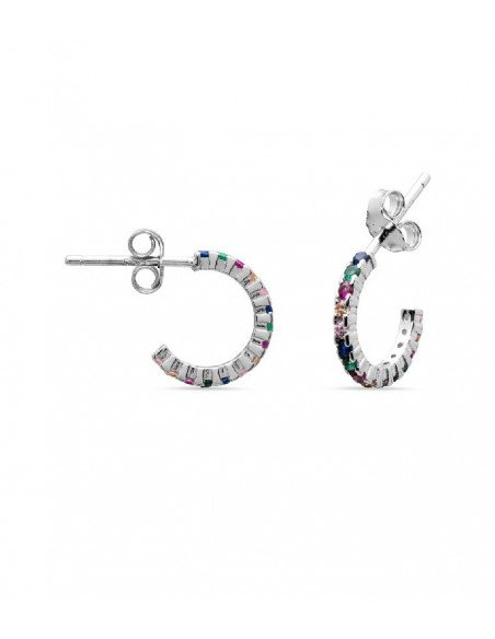 Pendientes aro multicolor