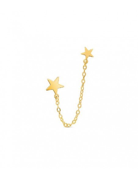 Pendiente con cadena de estrellas