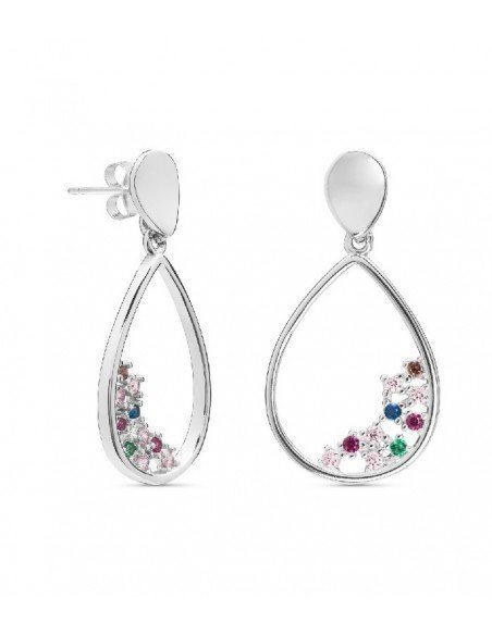 Pendientes lágrima multicolor