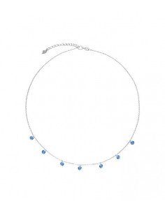 Collar circonitas azules