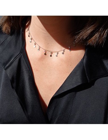 Gargantilla en plata de ley con charms dobles...
