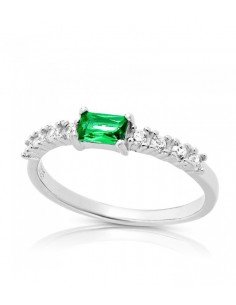 Anillo fino piedra verde