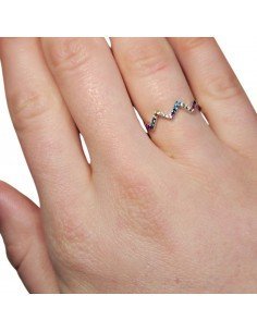 Anillo circonitas multicolores 2