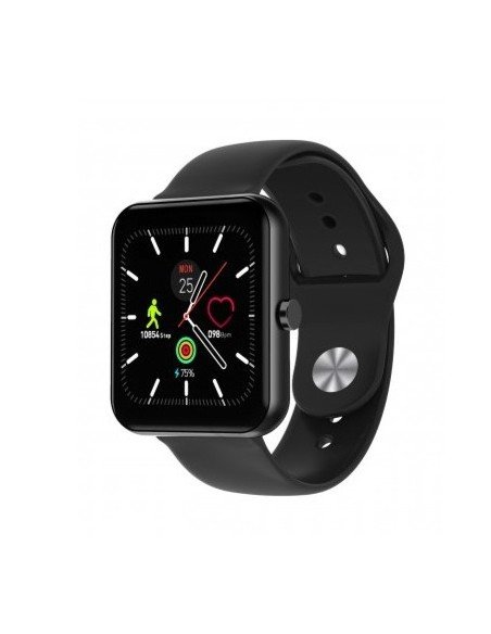 Reloj inteligente de deporte negro de silicona