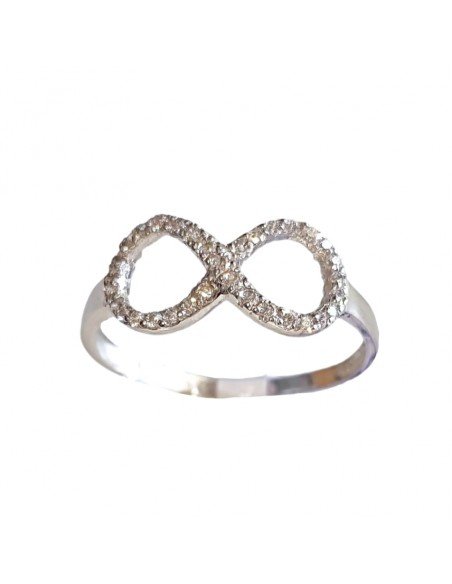 Anillo infinito oro blanco 18kts