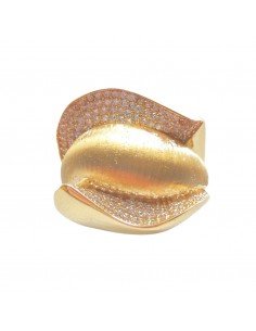 Anillo grande oro líquido