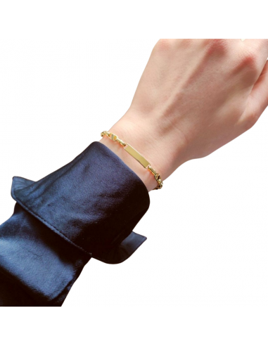 Pulsera oro 18kts para grabar mensaje