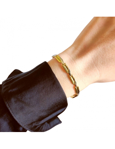 Pulsera de oro bicolor